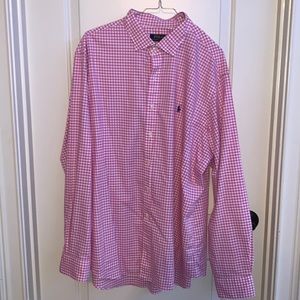 Pink/White  Mens Polo